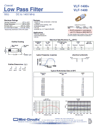 Datasheet VLF-1400+ manufacturer Mini-Circuits